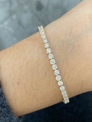 6.36 CT Lab 7 inches  Yellow Tennis Bracelet