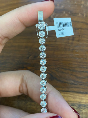 6.45 CT LAB 7 INCHES BEZEL TENNIS BRACELET