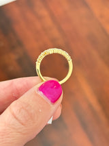 Lab diamond bypass rings available in white and yellow gold