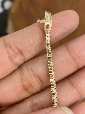2.22 CT Lab 7 Inches Yellow Tennis Bracelet