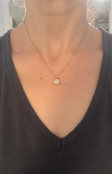 Rose gold natural diamond necklace