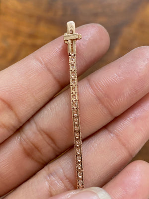 2.23 CT 7 inches Rose Tennis Bracelet