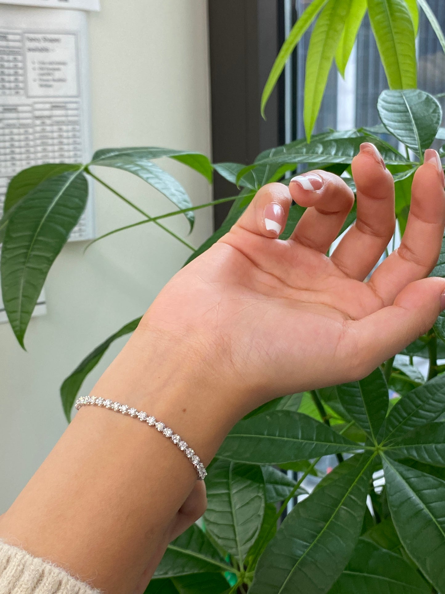 3.00CT Lab-Grown Diamond Sterling Silver Tennis Bracelet