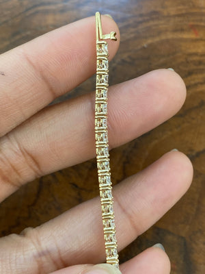 6.25 CT Lab 7 Inches Yellow Tennis Bracelet