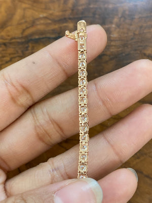 6.30 CT Lab 6.75” Rose Tennis Bracelet