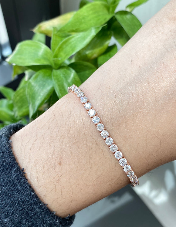 6.30 CT Lab 6.75” Rose Tennis Bracelet