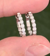 14.2mm white gold 0.72ct lab diamond inside out hoops