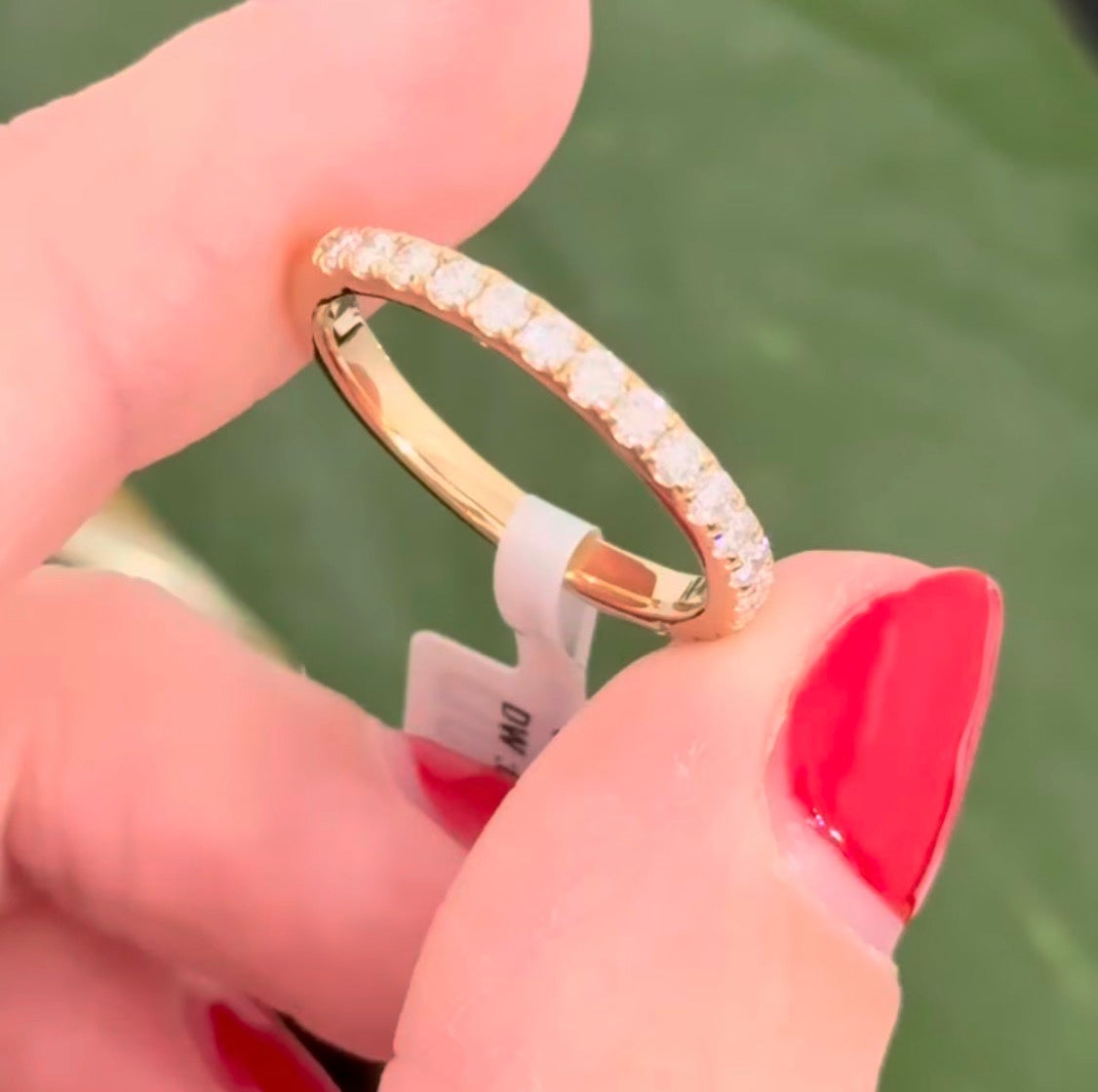 Yellow gold 0.5ct lab diamond band