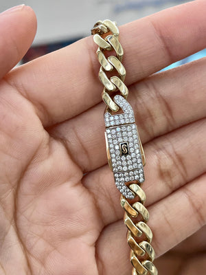 0.73 cttw 7.5 inches 14k Gold Cuban Link Bracelet