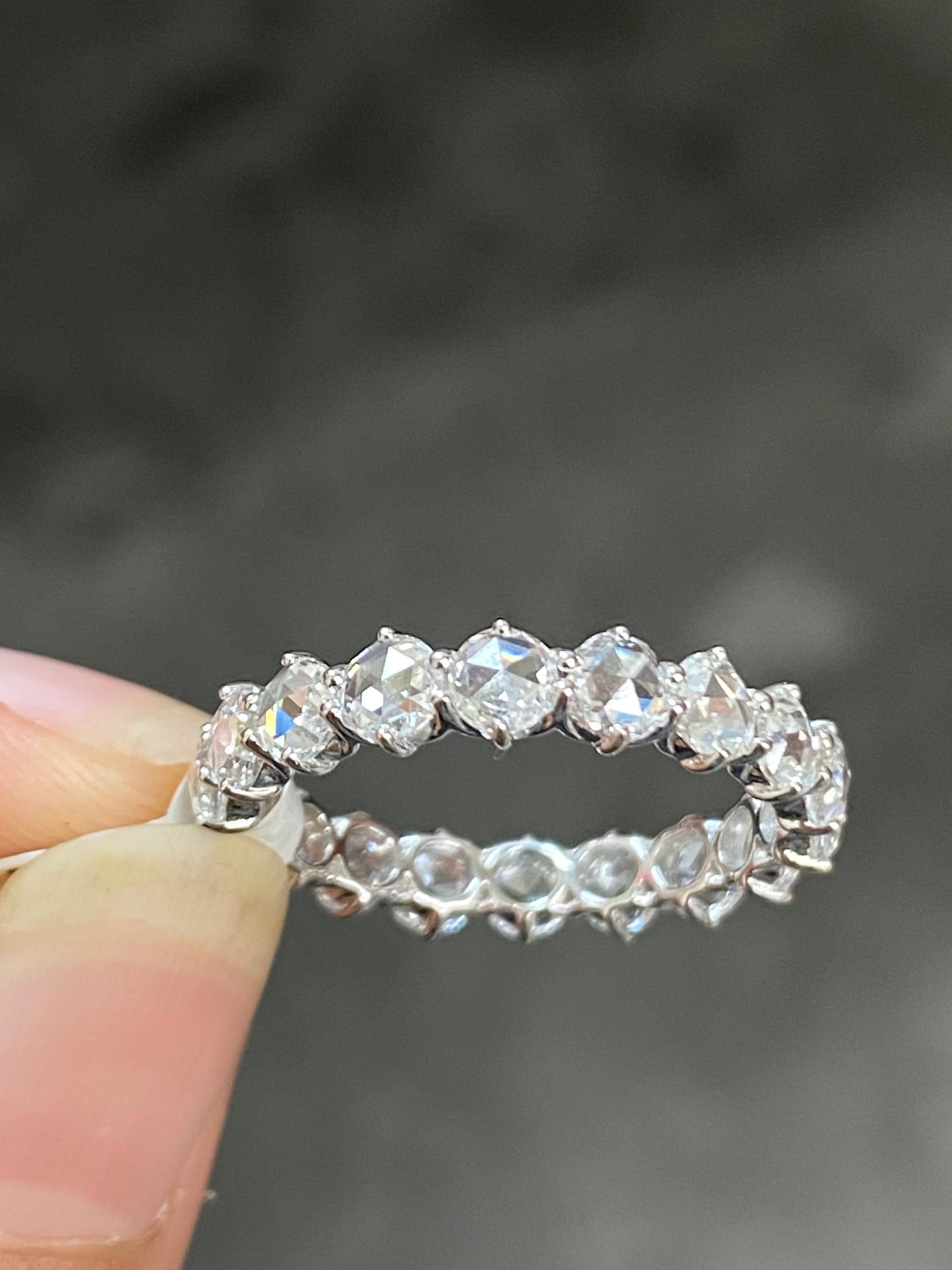 2.2 CT NATURAL ROSE CUT DIAMOND ETERNITY BAND