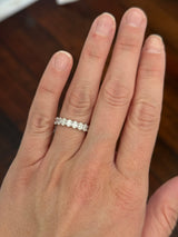 White gold 3.05ct oval lab diamond eternity band