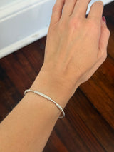 White gold 0.535cts natural diamond flex bracelet