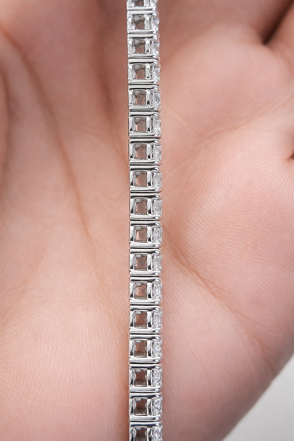 10.385ct White Gold Lab Diamond 17" Tennis Necklace