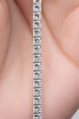 10.385ct White Gold Lab Diamond 17" Tennis Necklace