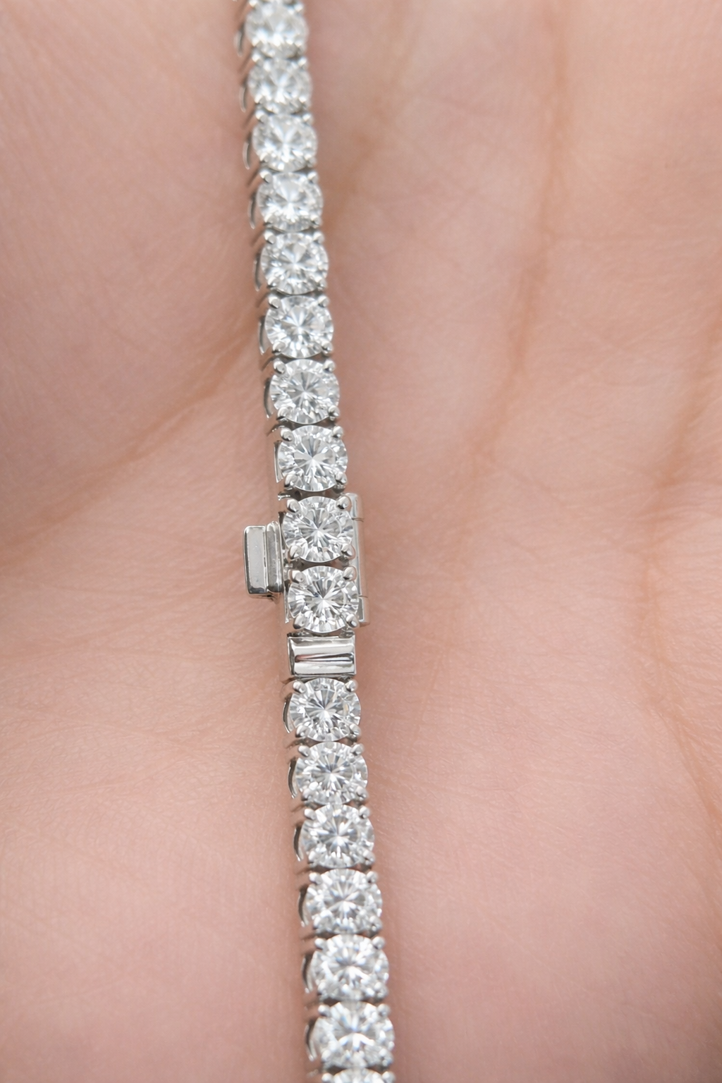 10.385ct White Gold Lab Diamond 17" Tennis Necklace