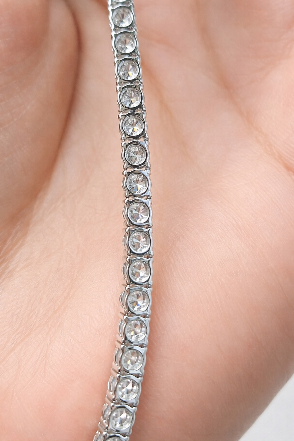 12.01ct White Gold Lab Diamond 16.5" Tennis Necklace
