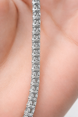 12.01ct White Gold Lab Diamond 16.5" Tennis Necklace