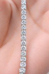 12.01ct White Gold Lab Diamond 16.5" Tennis Necklace