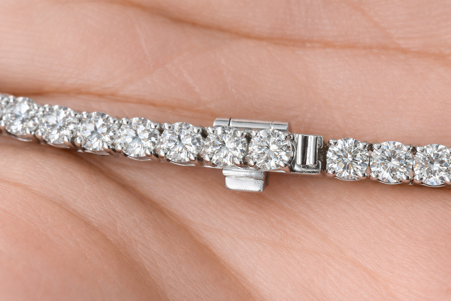 12.01ct White Gold Lab Diamond 16.5" Tennis Necklace