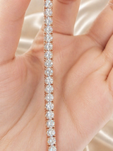 5.95ct Rose Gold Lab Diamond 7" Tennis Bracelet