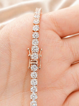 5.95ct Rose Gold Lab Diamond 7" Tennis Bracelet
