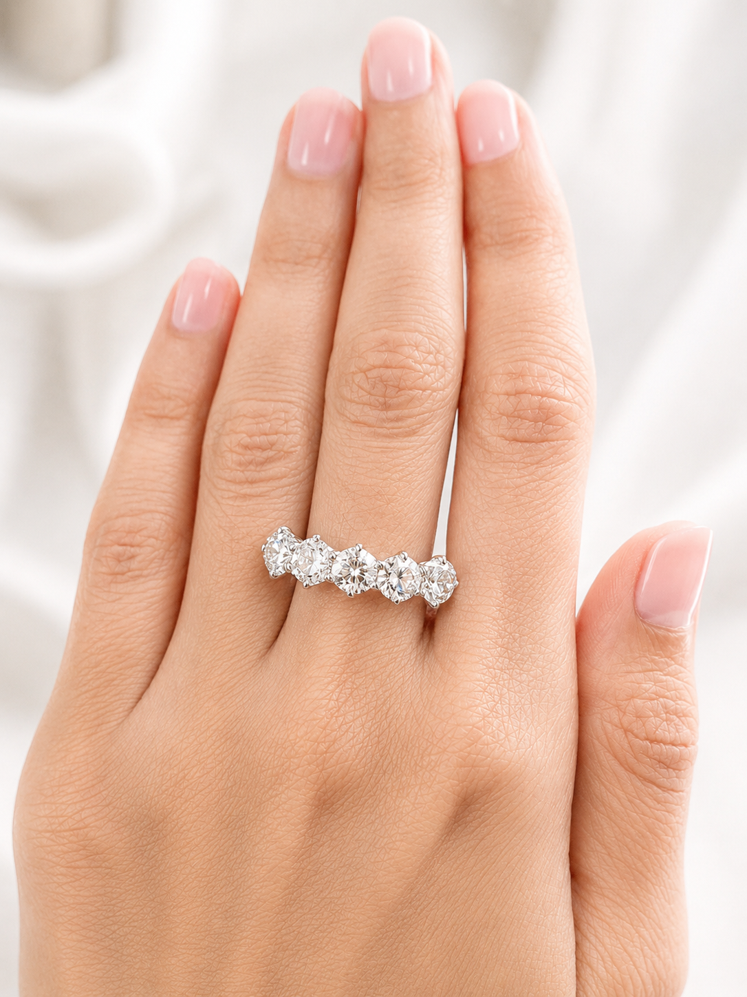 2.64cttw 5 Stone OEC Lab Diamond Ring