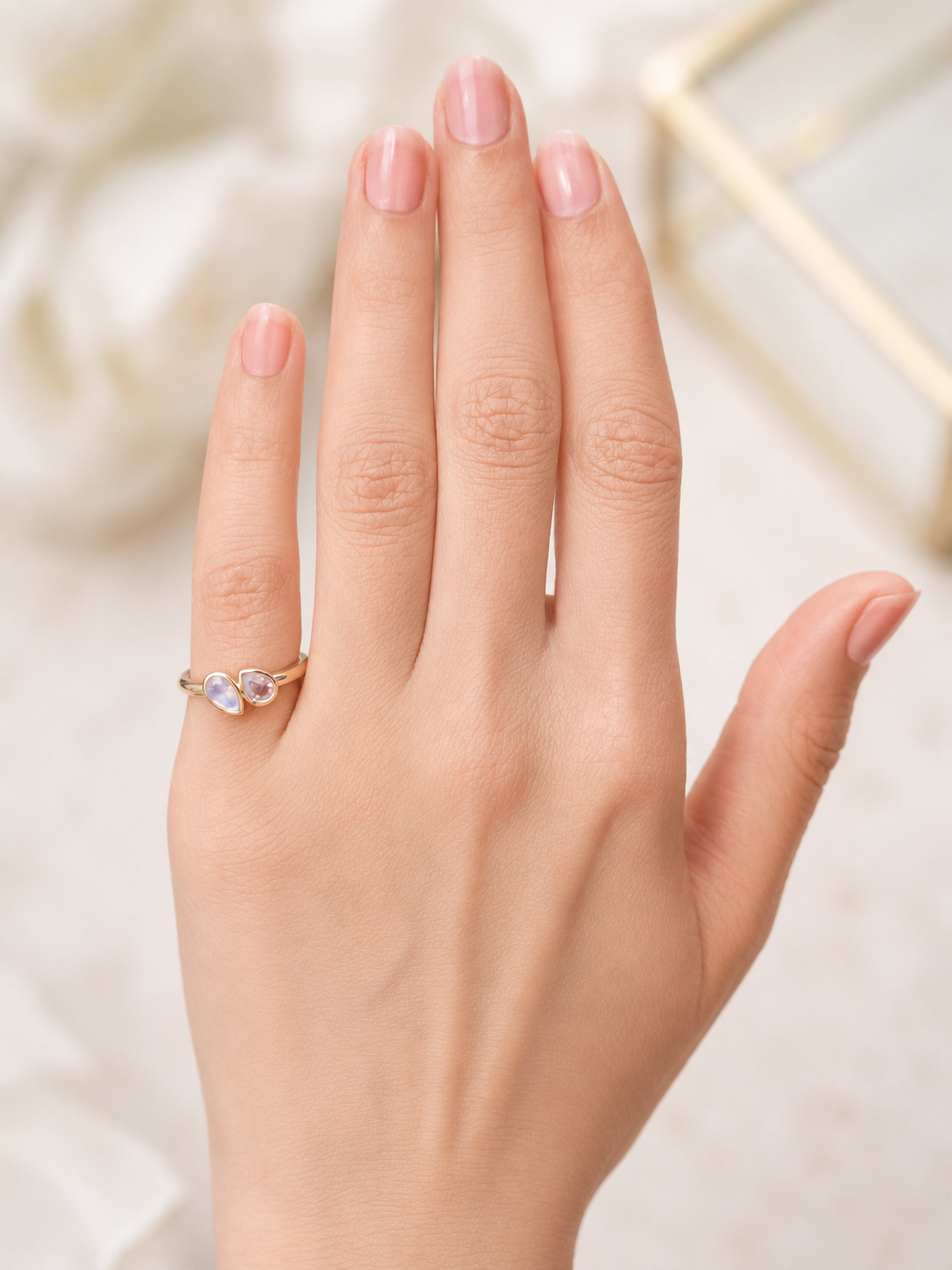 0.51cttw Yelllow Gold Natural Sapphire Ring