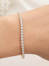 3.76cttw Yellow Gold Lab Diamond 7" Bracelet