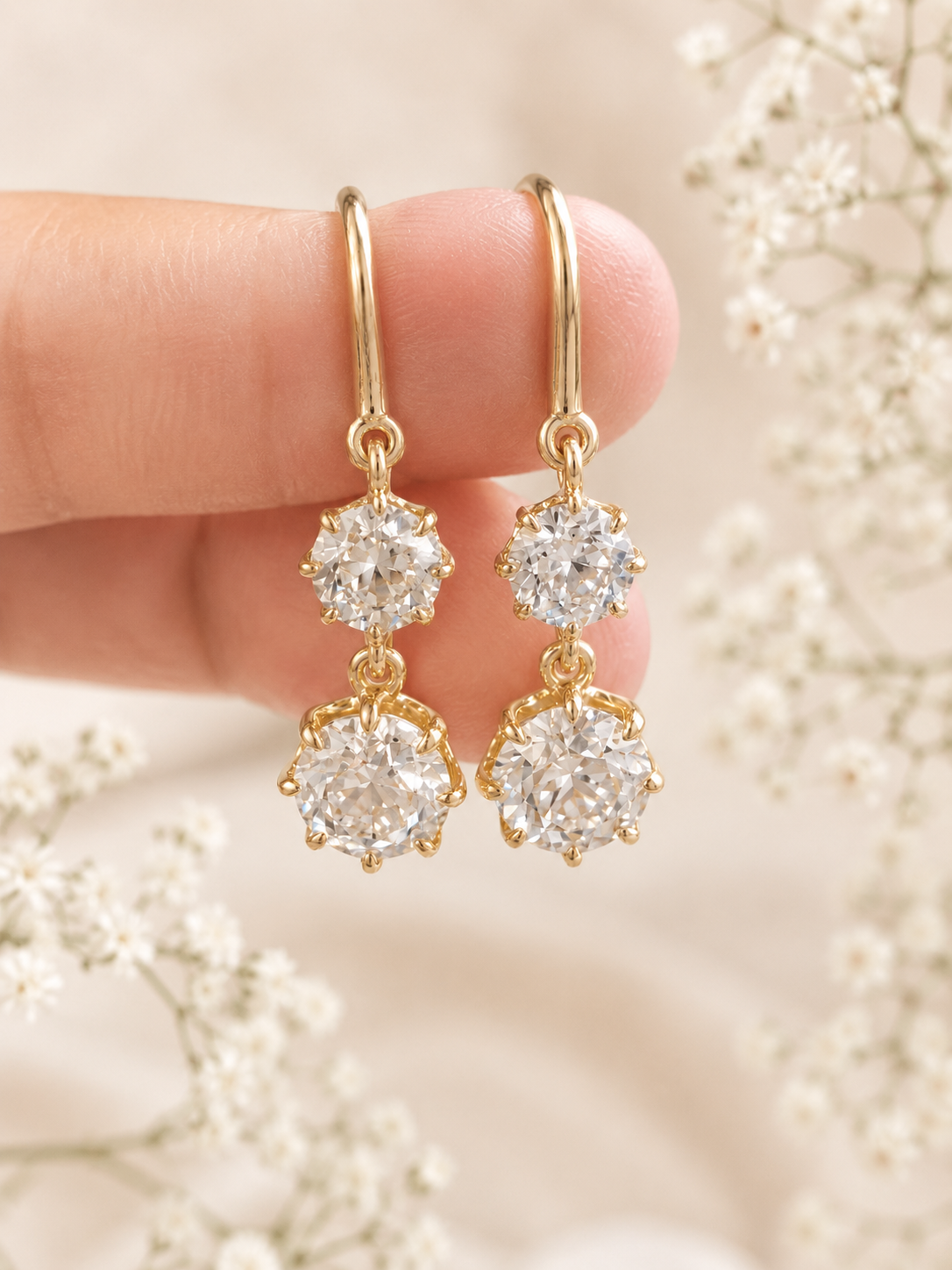 3.04Cttw OEC Lab Diamond Dangle Earring