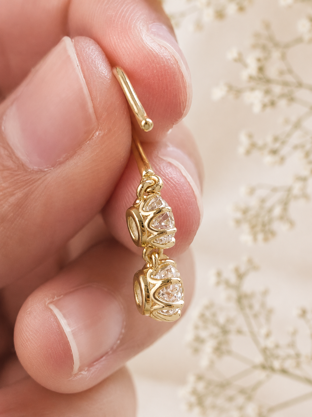 3.04Cttw OEC Lab Diamond Dangle Earring