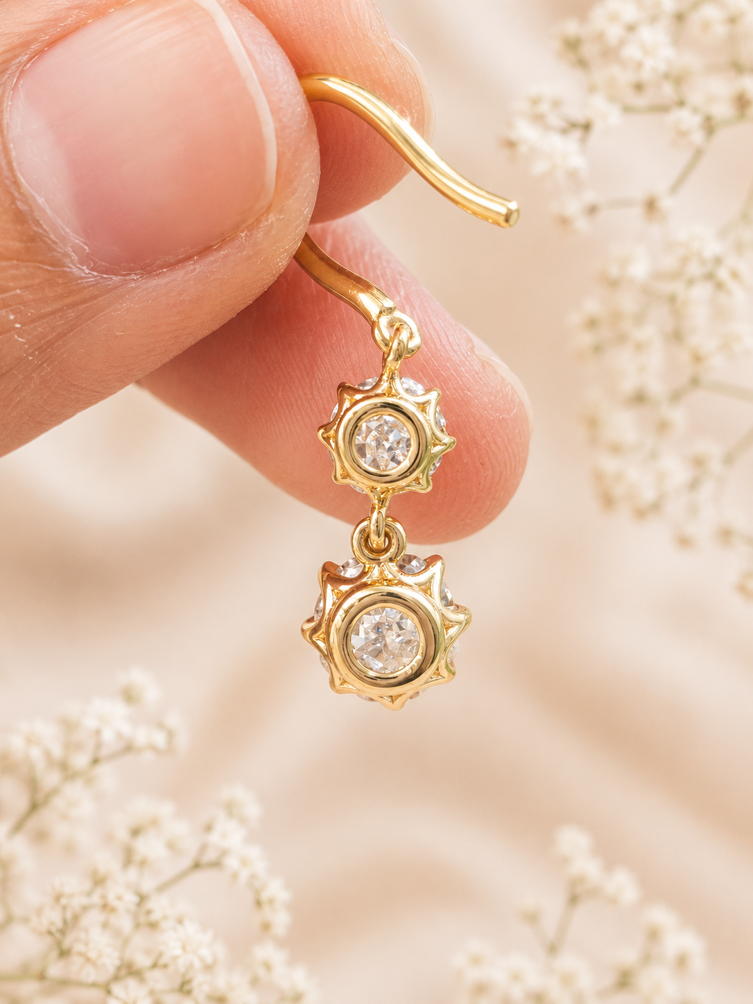 3.04Cttw OEC Lab Diamond Dangle Earring