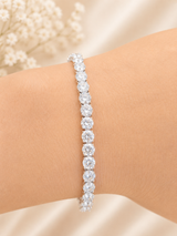 18K White Gold 10.14cttw Lab Diamond 7" Tennis Bracelet