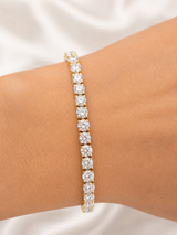 6.4cttw Yellow Gold Lab Diamond 7" Tennis Bracelet
