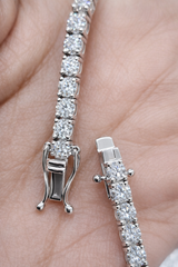 5.31ct White Gold 7" Lab Diamond Tennis Bracelet