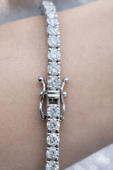 5.31ct White Gold 7" Lab Diamond Tennis Bracelet