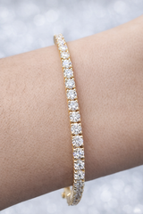 4.81ct Yellow Gold 7" Lab Diamond Tennis Bracelet