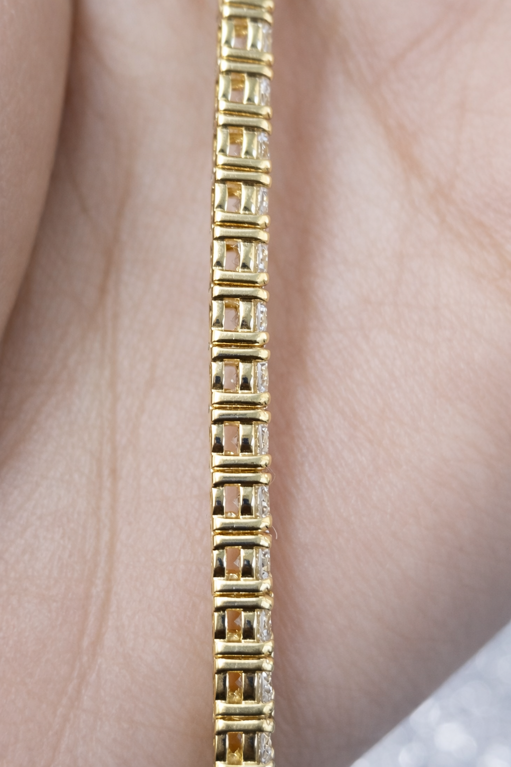 4.81ct Yellow Gold 7" Lab Diamond Tennis Bracelet