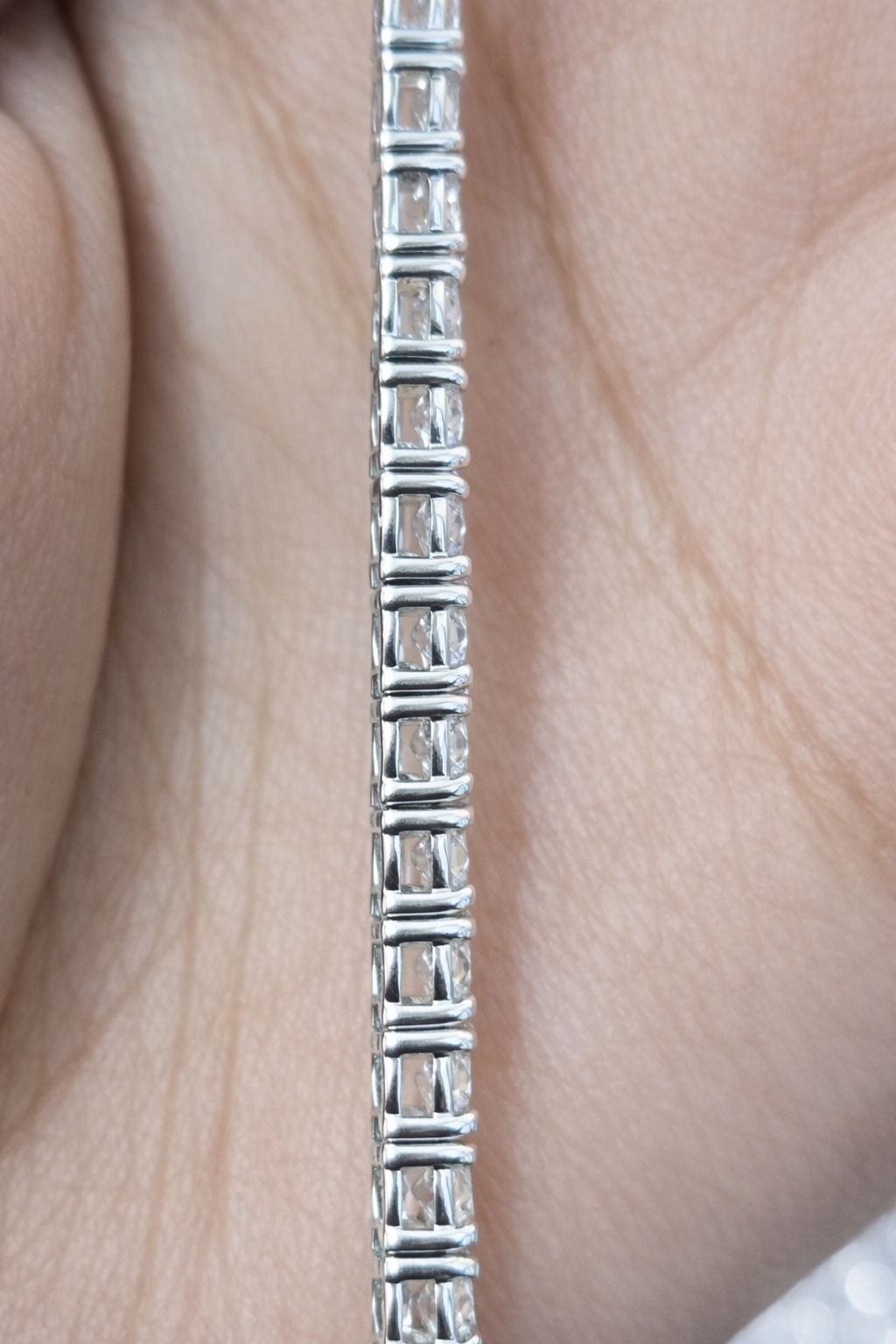 5.16ct White Gold 6.75" Lab Diamond Tennis Bracelet
