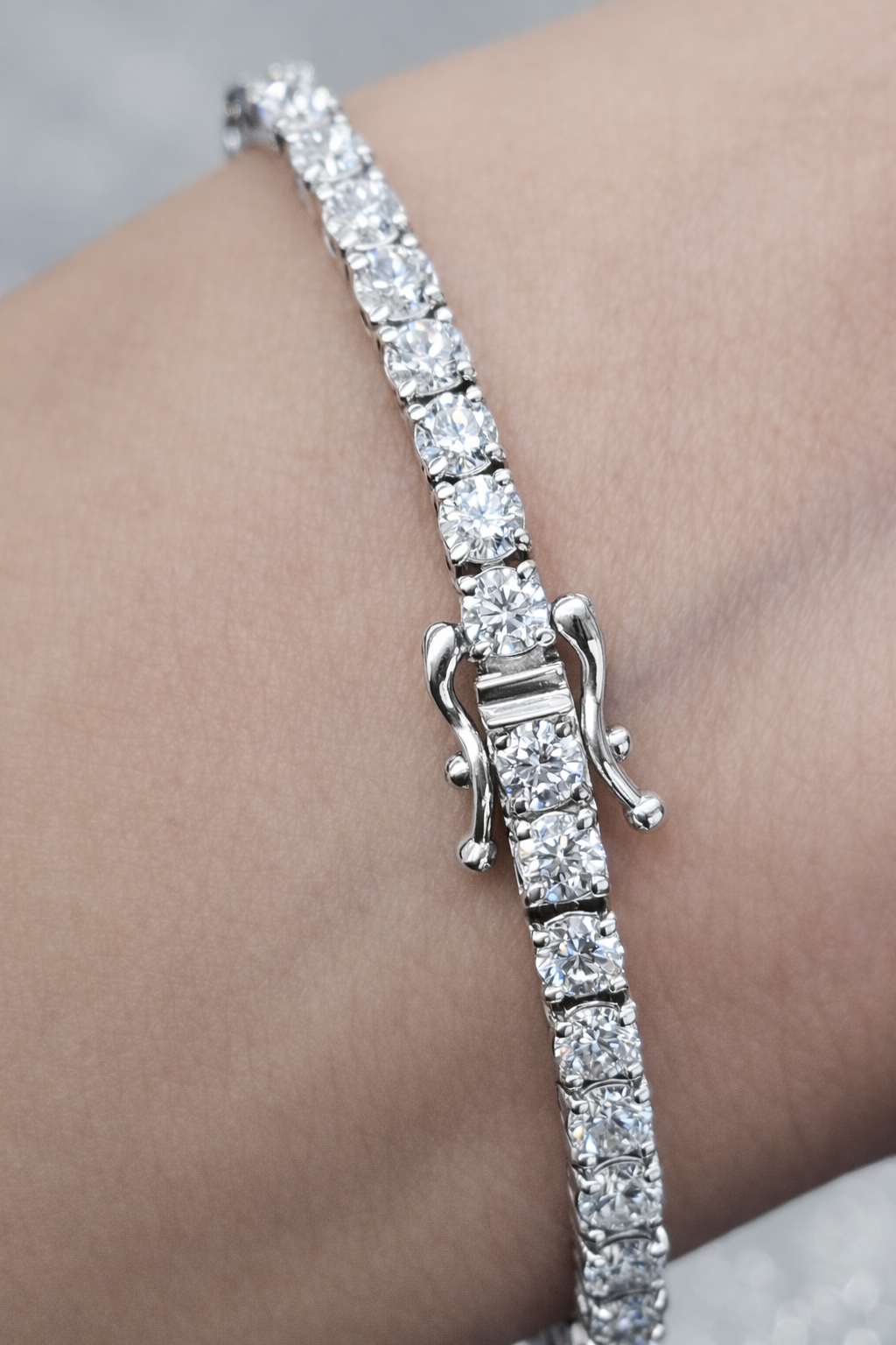5.16ct White Gold 6.75" Lab Diamond Tennis Bracelet