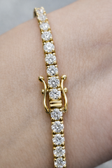 4.61ct Yellow Gold Lab Diamond 7" Tennis Bracelet