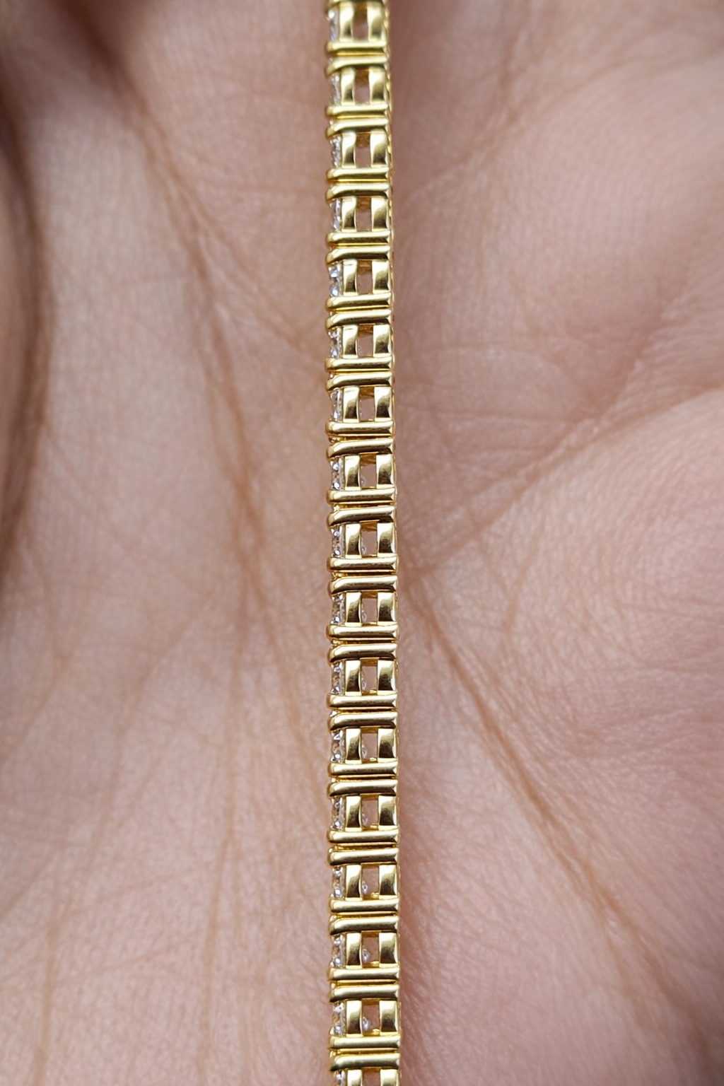 4.61ct Yellow Gold Lab Diamond 7" Tennis Bracelet