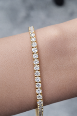 4.61ct Yellow Gold Lab Diamond 7" Tennis Bracelet
