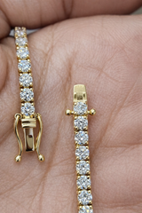 4.61ct Yellow Gold Lab Diamond 7" Tennis Bracelet