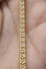 4.61ct Yellow Gold Lab Diamond 7" Tennis Bracelet