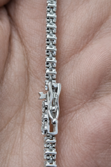 5.55ct White Gold Lab Diamond 17" Graduated Tennis Necklace