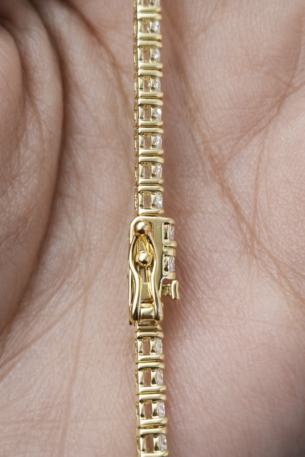 14.40ct Yellow Gold 18" Lab Diamond Tennis Necklace