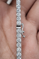 10.80ct White Gold 17" Lab Diamond Tennis Necklace