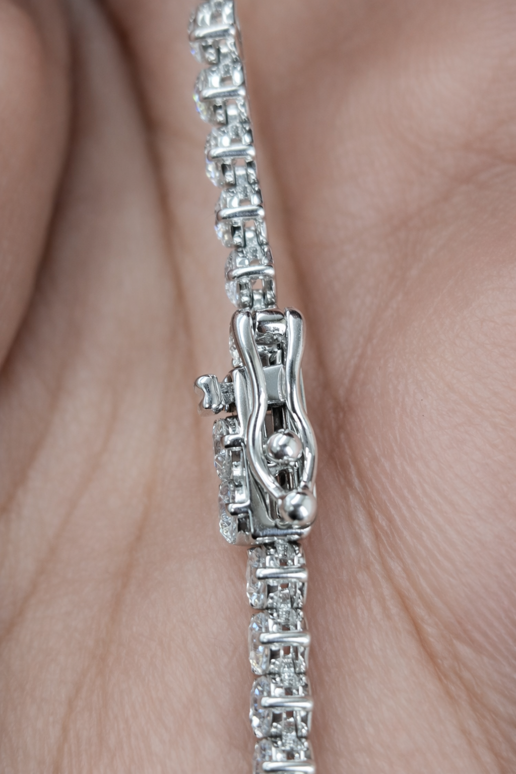 11.63ct 3 Prongs White Gold 17.5" Lab Tennis Necklace