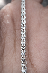 11.63ct 3 Prongs White Gold 17.5" Lab Tennis Necklace