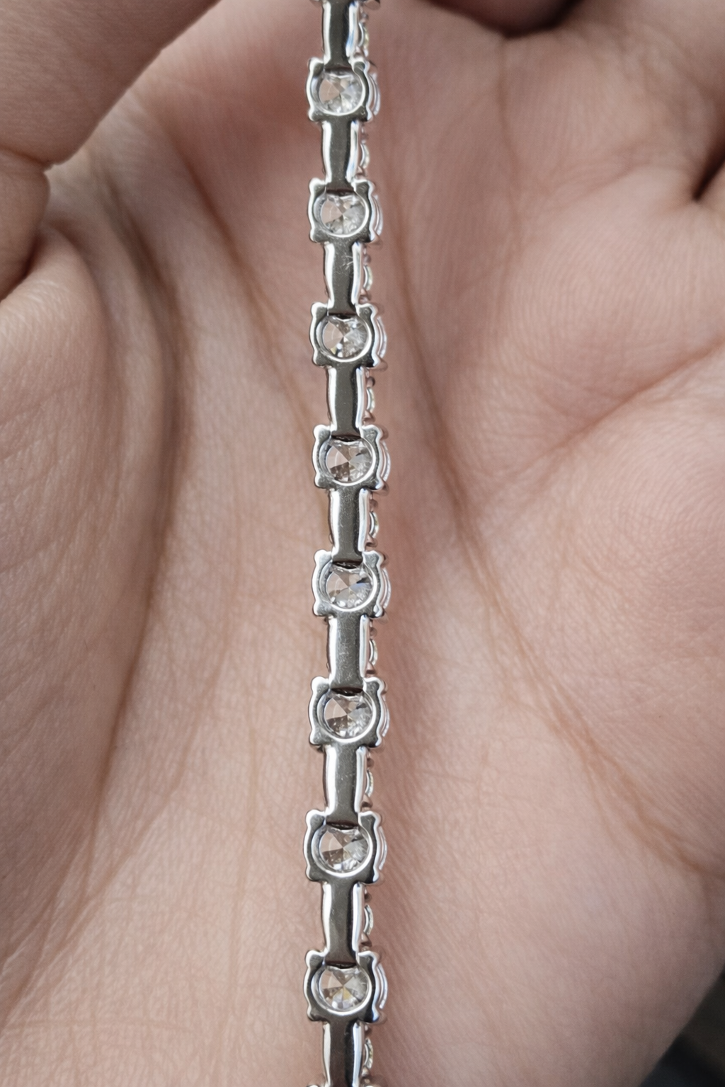 9.24ct Yellow & White Round Lab Diamond 6.75" Bracelet